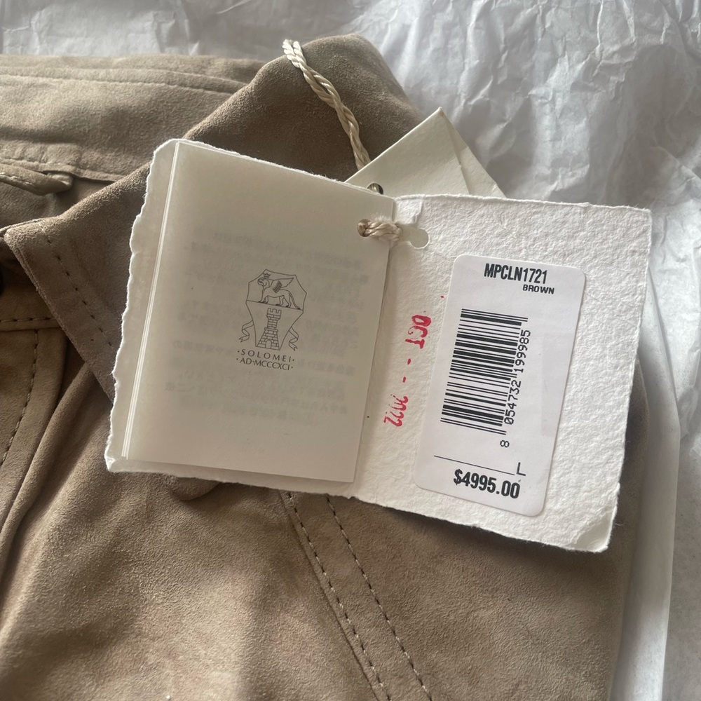 BRUNELLO CUCINELLI  GRAY SUEDE SHIRT JACKET SIZE L - Picture 6 of 7